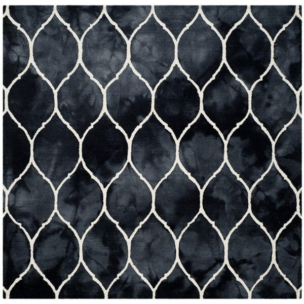 7 x 7 ft. Square Dip Dye Hand Tufted RugGraphite & Ivory, Safavieh, Mfr#: DDY685J-7SQ